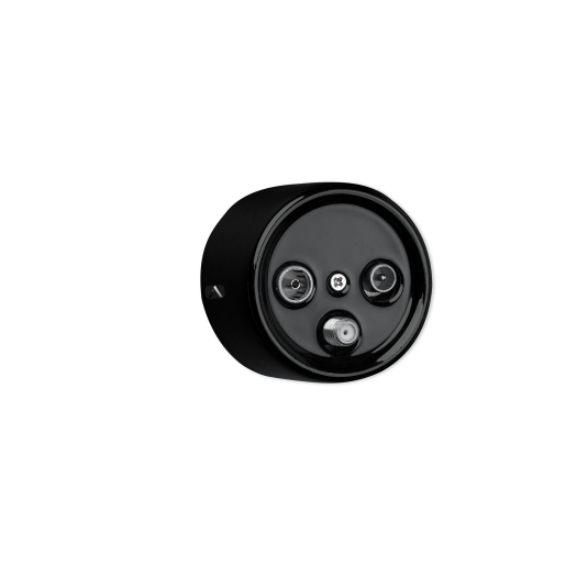 Antica ceramiczne natynkowe gniazdo TV+R czarne,T06/TV+R czarny