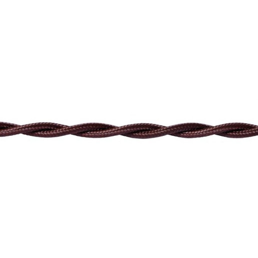 Kabel w oplocie skręcanym brązowy 2x0,5mm
