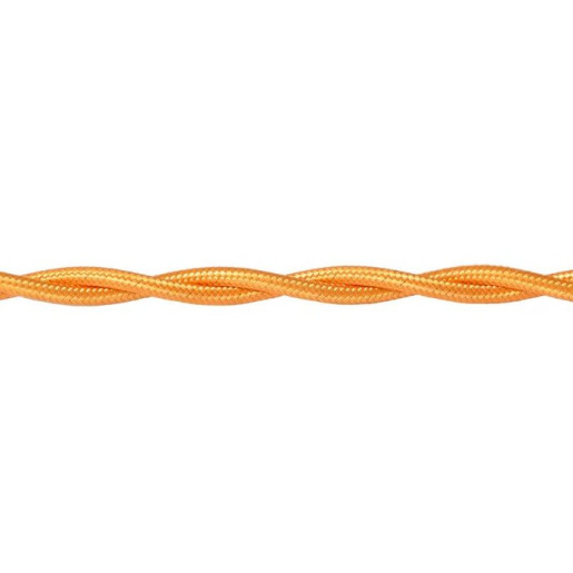 Kabel w oplocie skręcanym złoty 2x0,5mm