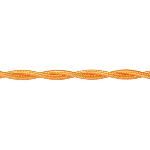 Kabel w oplocie skręcanym złoty 2x0,5mm