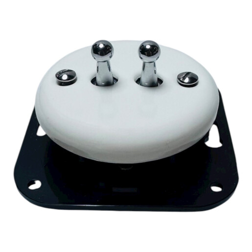 ANTICA TOOGLE  ceramiczny włącznik żaluzjowy biały/srebrny K1-R231N1SMC/W