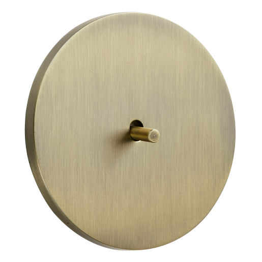 Włącznik okrągły metalowy żaluzjowy patyna szczotkowana Togglica Round 4U