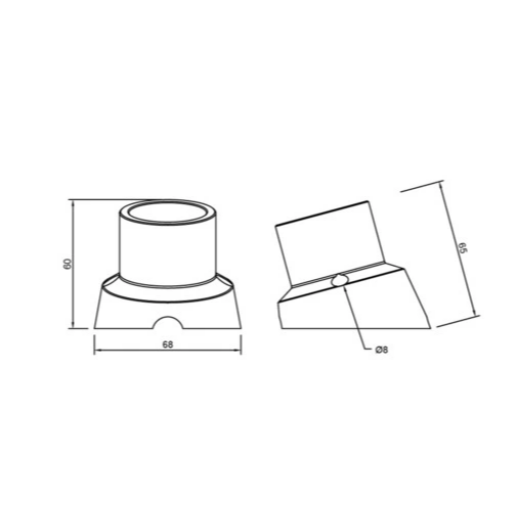 Kinkiet Oprawka porcelanowa E27 SZARA retro SKOS