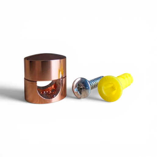 Uchwyt przewodu Alu otw&oacute;r 9mm ,dia16mm, miedź