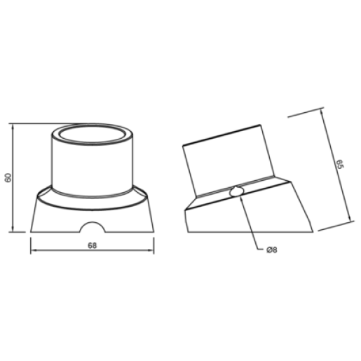 Kinkiet Oprawka porcelanowa CZARNA E27 0068/NE