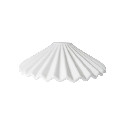 Klosz ceramiczny falbana biały 32 cm 