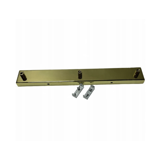 PODSUFITKA METALOWA LISTWA do lampy mosiądz złota 60cm 3 otwory