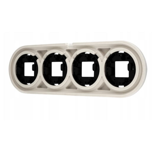 Ceramiczna natynkowa ramka poczw&oacute;rna biała