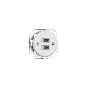Antica gniazdo USB białe podtynkowe K1-R67MF-W