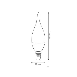 Żar&oacute;wka platinum 303929 polux e14 f40 led 6,3w 560 lm 230v candle płomyk biała ciepła 3000k