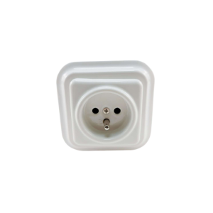  Alkrilight ANTICA SQUARE ceramiczne gniazdo francuskie z bolcem kwadratowe białe