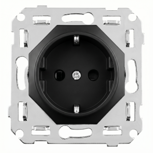 Togglica 4U mechanizm gniazdo Schuko czarny mat