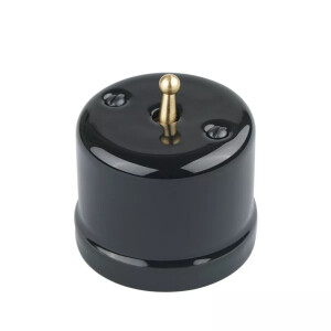 ANTICA TOOGLE  ceramiczny włącznik dzwonkowy czarny K1-R231NBMb