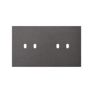 Togglica H ramka 4U poziom podw&oacute;jna 2 otw. + 2 otw. grafit szczotkowany