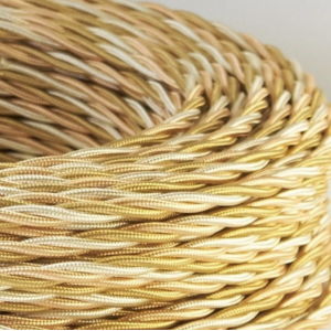Kabel w oplocie przewód skręcany warkocz 3x1,5 trzykolorowy włoski GG