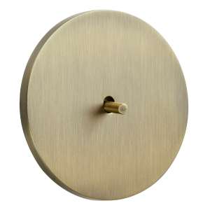 Włącznik okrągły metalowy żaluzjowy patyna szczotkowana Togglica Round 4U