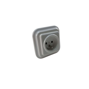  Alkrilight ANTICA SQUARE ceramiczne gniazdo francuskie z bolcem kwadratowe białe