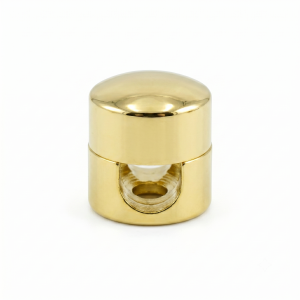 Uchwyt przewodu Alu otw&oacute;r 9mm, średnica 16mm, złoty