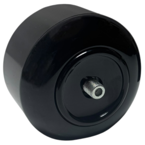 Gniazdo satelitarne z ramką czarne LOFT vintage black NATYNKOWE OKRĄGŁE 