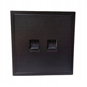 Gniazdo kwadratowe podwójne internetow 2xRJ45 czarne eleganckie Togglica PC, ZVA103bl