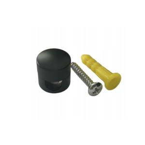 Uchwyt do kabla przewodu w oplocie czarny grzybek aluminiowy 2x1,5 3x1,5