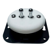 ANTICA TOOGLE  ceramiczny włącznik podwójny biały/srebrny K1-R210N1C/W