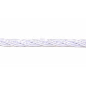 Kabel w oplocie skręcanym biały 2x0,5