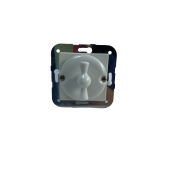 Porcelanowy włącznik pojedynczy/schodowy podtynkowy biały Gi_GAMBARELLI, Arreda Round/Tonda,20.110.10