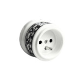 Gniazdo ceramiczne FOLK z bolcem natynkowe ANTICA, AN.206.3