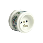 Gniazdo ceramiczne FOLK z bolcem natynkowe ANTICA, AN.206.4