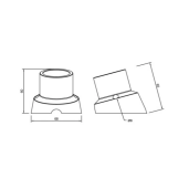 Kinkiet Oprawka porcelanowa E27 BRĄZ MAT SKOS