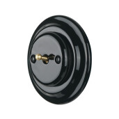ANTICA TOOGLE  ceramiczny włącznik schodowy czarny/złoty K1-R120N1Xb