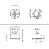 Ceramiczny włącznik natynkowy pojedynczy/schodowy ANTICA GOLD, T01AG black