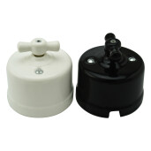 Włącznik ceramiczny natynkowy dzwonek ANTICA biały K1-R231MBw