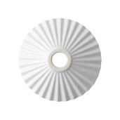 Klosz ceramiczny falbana biały 32 cm 