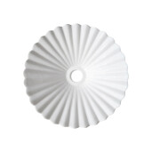 Klosz ceramiczny falbana biały 32 cm 