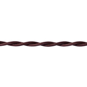 Kabel w oplocie skręcanym brązowy 2x0,75mm